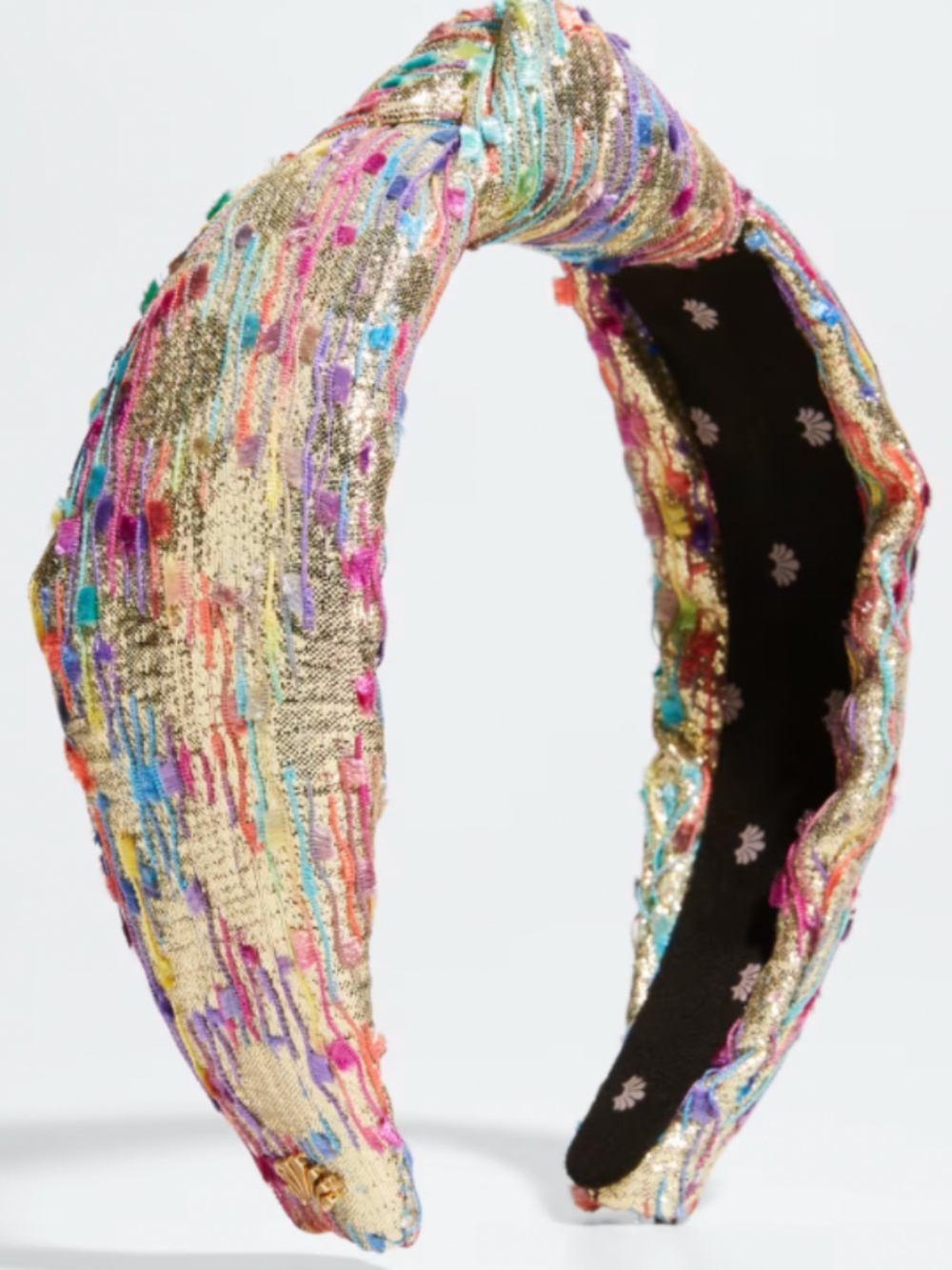 Lele Sadoughi Pink Shimmer Confetti Knotted Headband NWOT